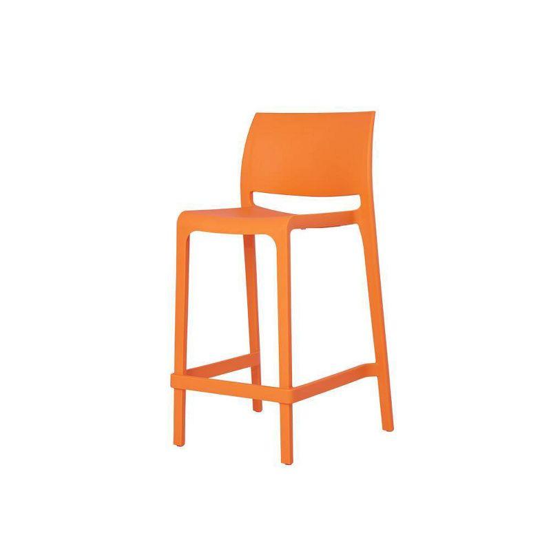 2pk Sensilla Stackable Counter Stools Orange - Lagoon