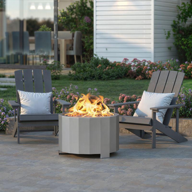 Stainless Steel Smokeless Wood Burning Fire Pit with Stand