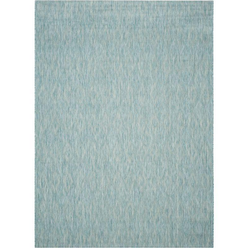 Courtyard CY8522 Power Loomed Indoor and Outdoor Area Rug - Aqua/Aqua - 8'x10' - Safavieh