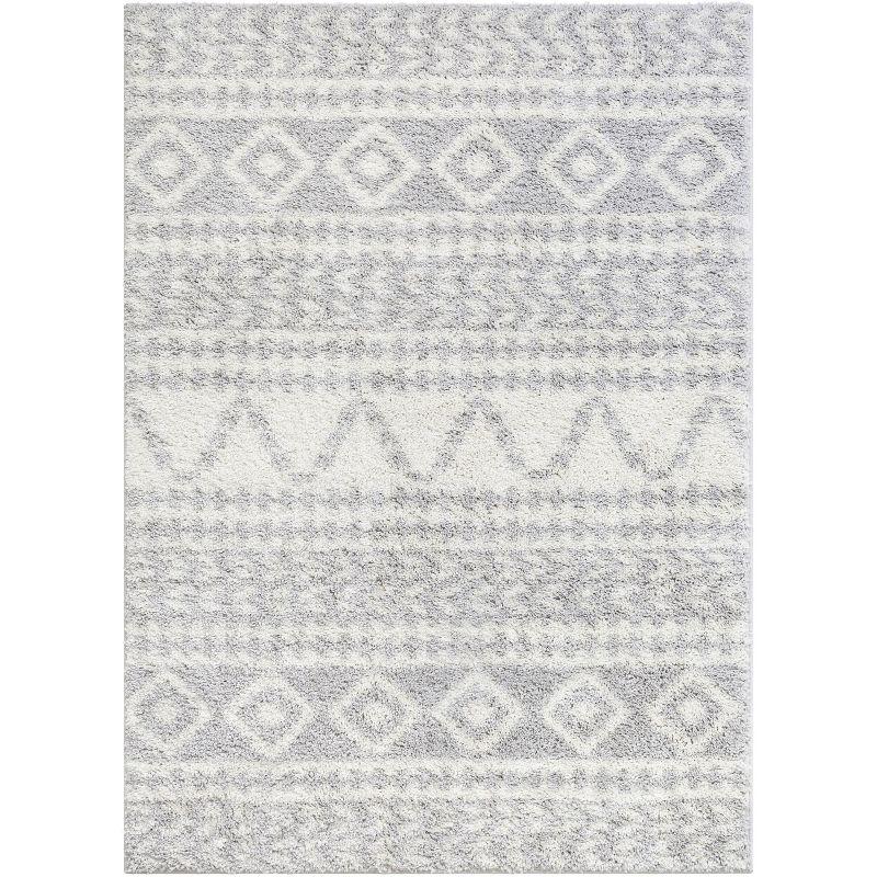 Marandia Geometric Gray Area Rug