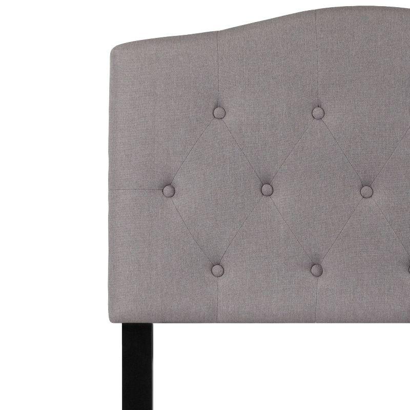 Flash Furniture Cambridge Tufted Upholstered Twin Size Headboard in Light Gray Fabric