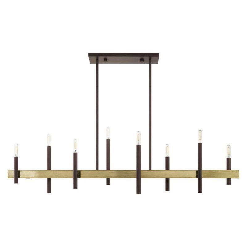 Livex Lighting Denmark 8 - Light Chandelier in  Bronze/Antique Brass