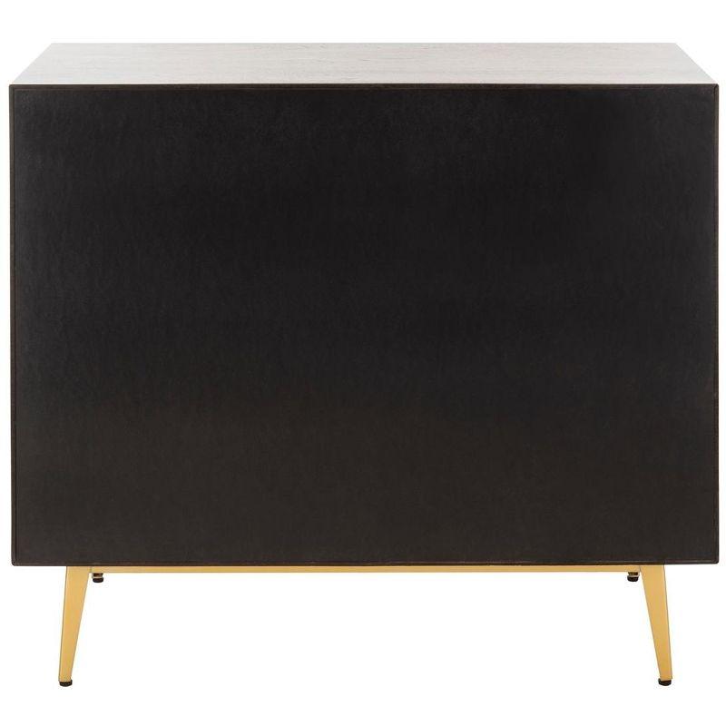 Katia 3 Drawer Chest - CHS6413 - Walnut/Gold - Safavieh
