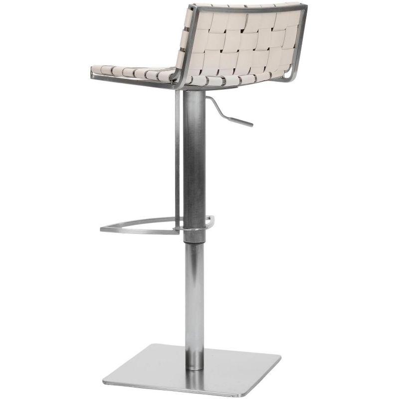 Mitchell Gas Lift Swivel Bar Stool - FOX3001 - White - Safavieh Couture