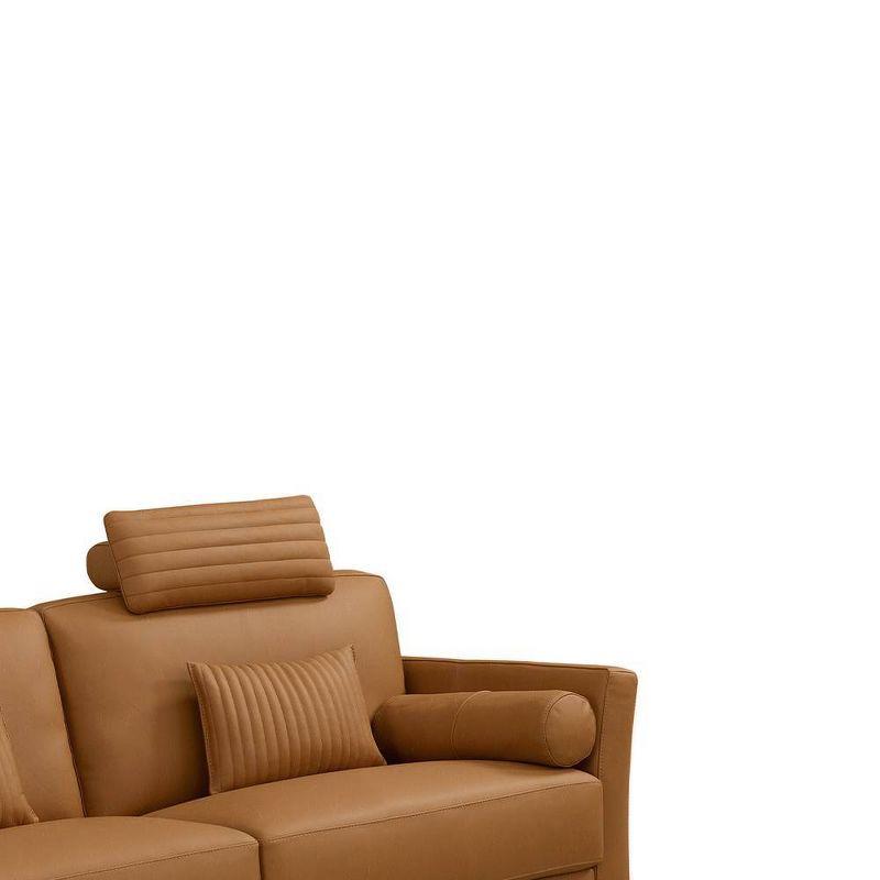 68" Tussio Sofa Saddle Tan Leather - Acme Furniture