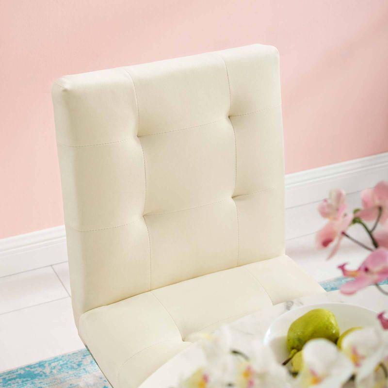 Privy Gold Stainless Steel Performance Velvet Dining Chair Gold/Ivory - Modway