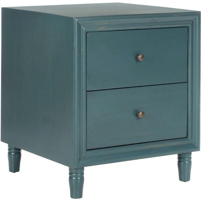 Blaise Nightstand with Storage - Dark Teal - Safavieh.