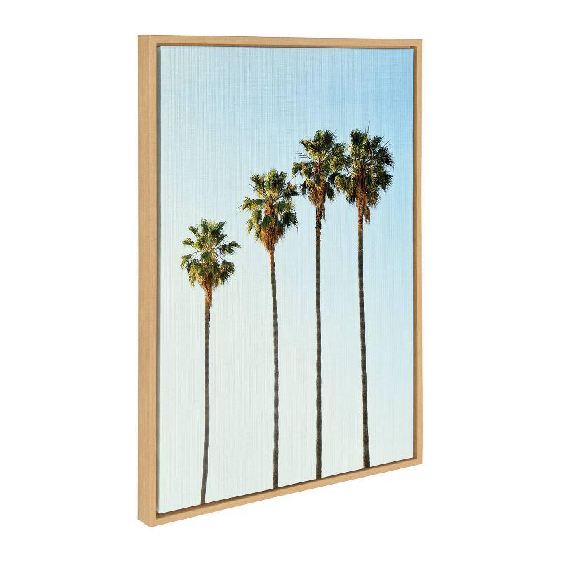 Sylvie Four Palm Trees Framed Canvas by Simon Te - Kate & Laurel All Things Decor