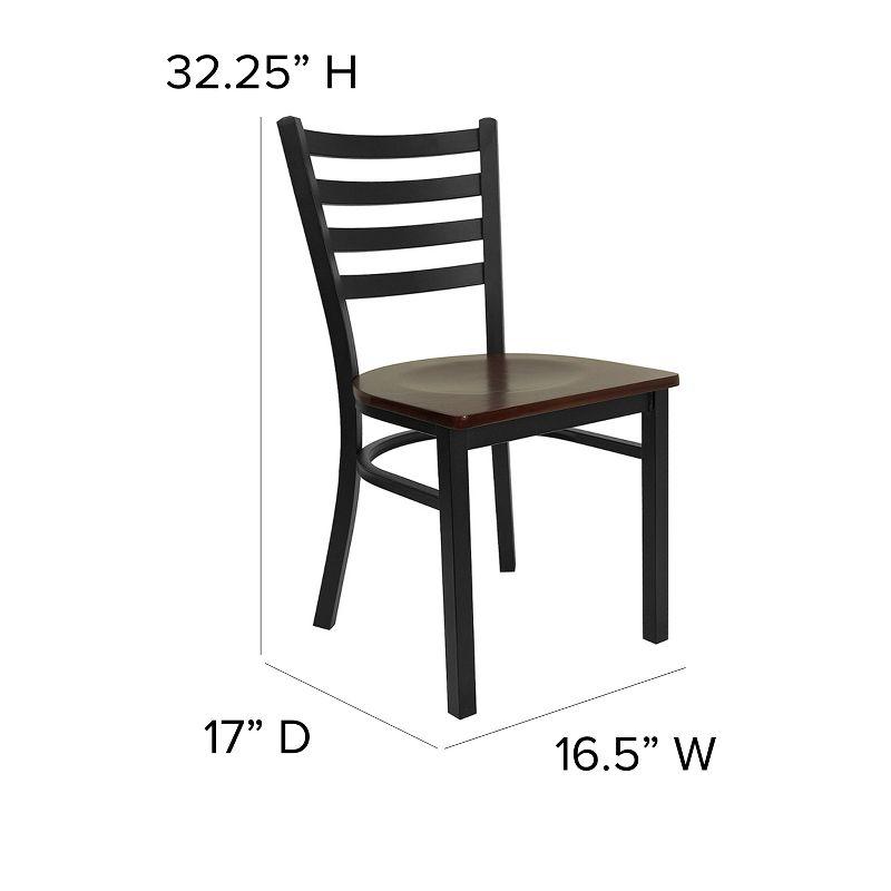 Flash Furniture Kendall Clear Coated Ladder Back Metal Restaurant Chair