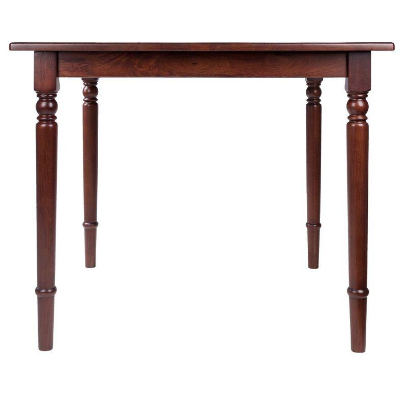 Mornay Dining Table Walnut - Winsome: Solid Wood, 35" Square, Farmhouse Style, Seats 4