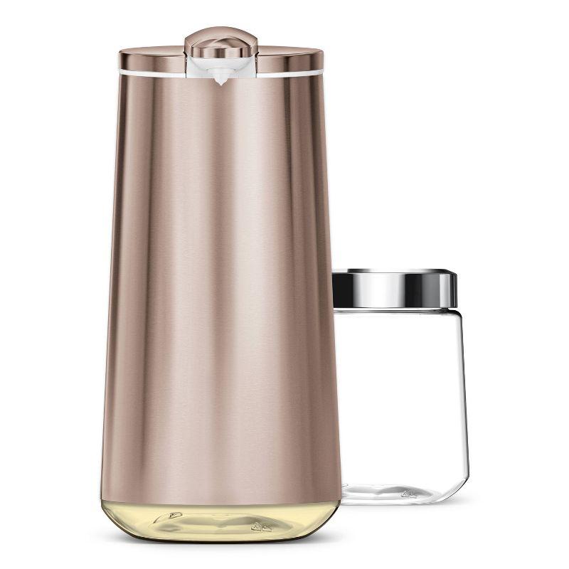 simplehuman 10oz Rechargeable Stainless Steel Sensor Pump Automatic Foam Soap Dispenser with Refillable Cartridge