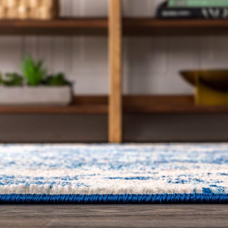 JONATHAN Y Bohemian FLAIR Boho Vintage Medallion Cream/Blue 4 ft. x 6 ft. Area Rug