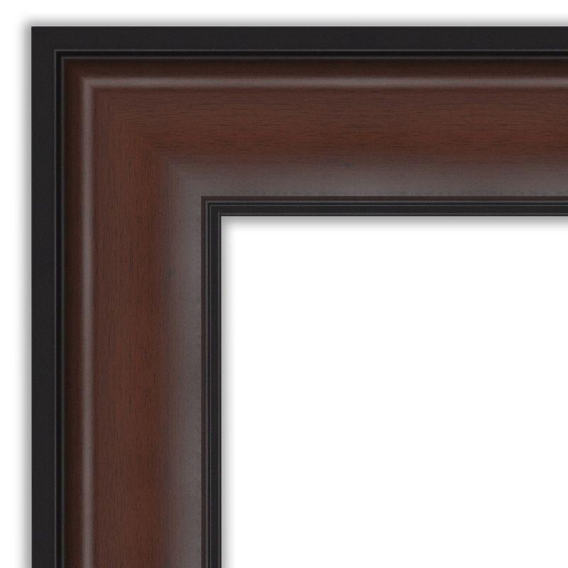 Amanti Art Harvard Walnut Beveled Framed Wall Mirror