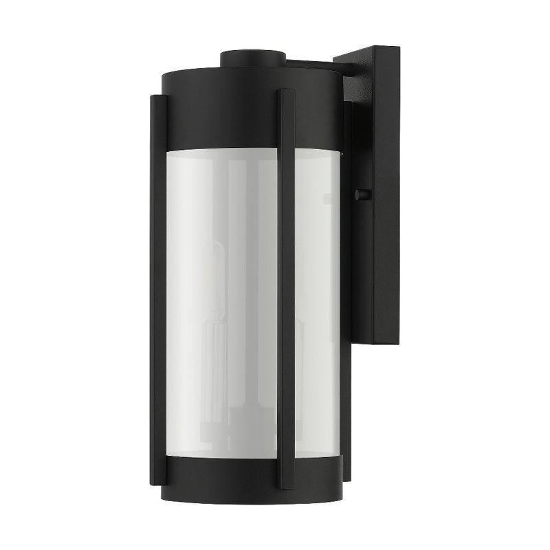 Livex Lighting Sheridan 2 - Light Wall Light in  Black/Brushed Nickel