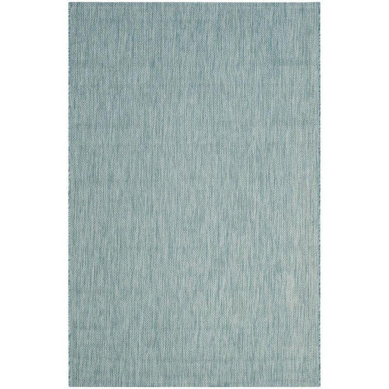 Aqua Delano Easy-Care 6'7" x 9'6" Synthetic Indoor/Outdoor Rug