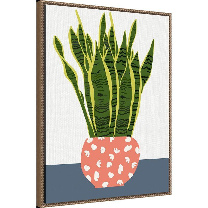 Amanti Art Potted Plant by Jen Bucheli Canvas Wall Art Print Framed 23 x 30-in.