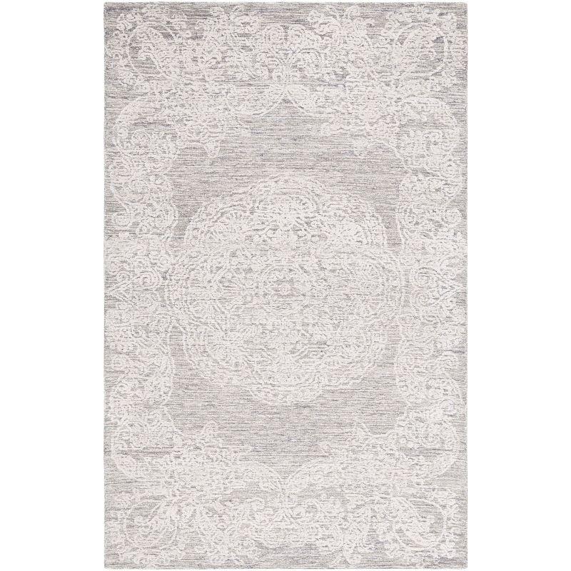 Charlton Home® Bathulda Hand Tufted 60% Wool, 20% Bamboo Silk, 20% Cotton With Cotton Backing Floral Rug