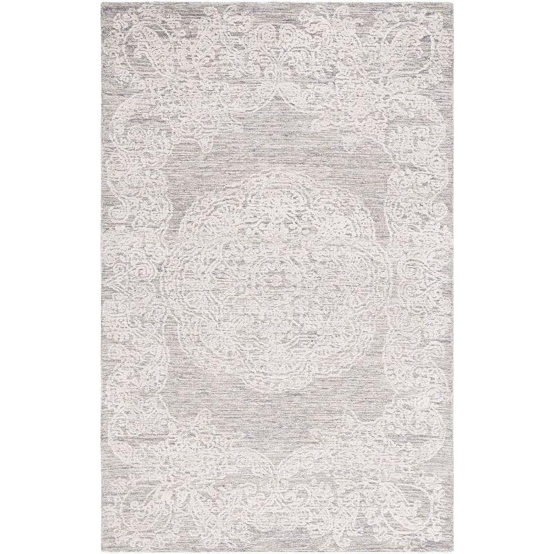 Ivory Hand-Tufted Wool Rectangular Area Rug