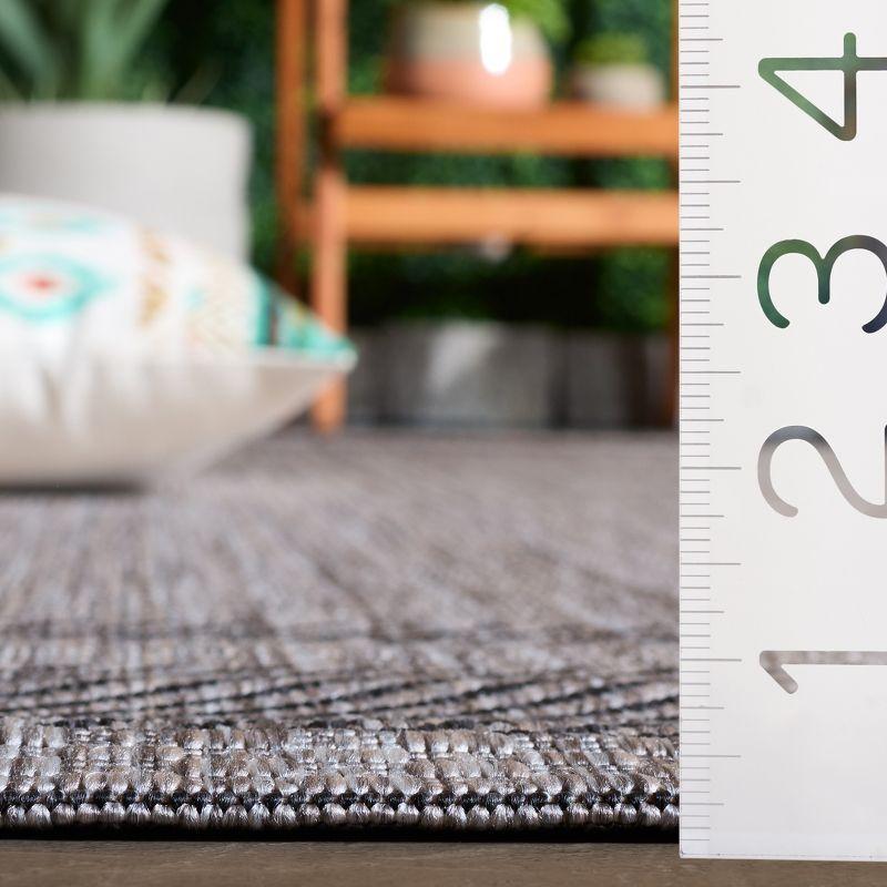 Courtyard CY8477 UV & Stain Resistant Non-Shedding Power Loomed Indoor/Outdoor Area Rug - Beige/Black - 9'x12' - Safavieh