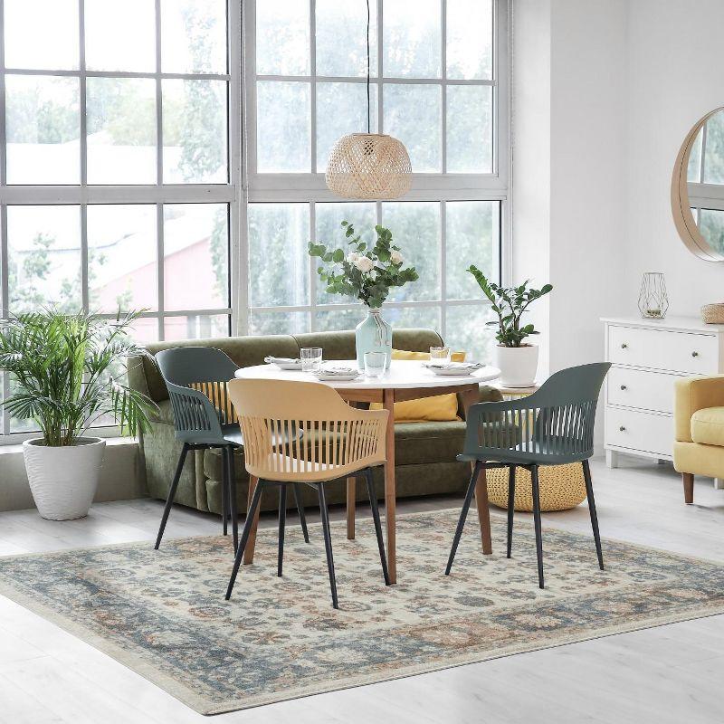 Luxe Weavers Floral Oriental Ivory 5x7 Area Rug