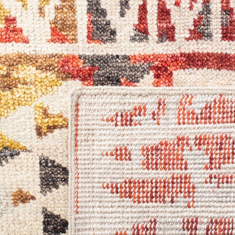 Safavieh Southwestern Hand Knotted Wool/Cotton Southwestern Rug in Red/Ivory