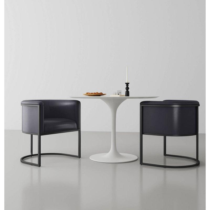 Ceets Bali Saddle And Black Faux Leather Dining Chair (Set Of 2) (Set of 2)