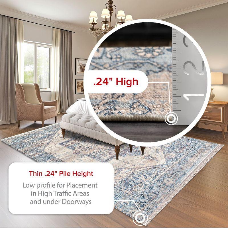Nuloom Harriet Oriental/Persian 3x5 Accent Indoor Area Rug for Living Room Bedroom Dining Room Entryway Kitchen, Light Blue/Multicolor