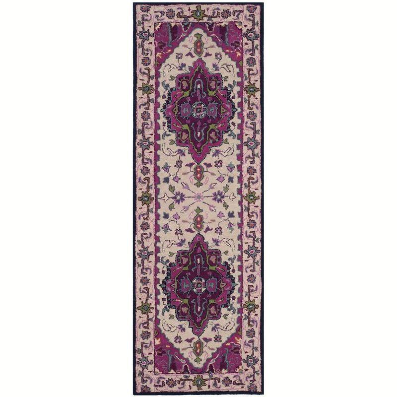Bellagio BLG541 Hand Tufted Runner Rug - Ivory/Pink - 2'3"x9' - Safavieh.