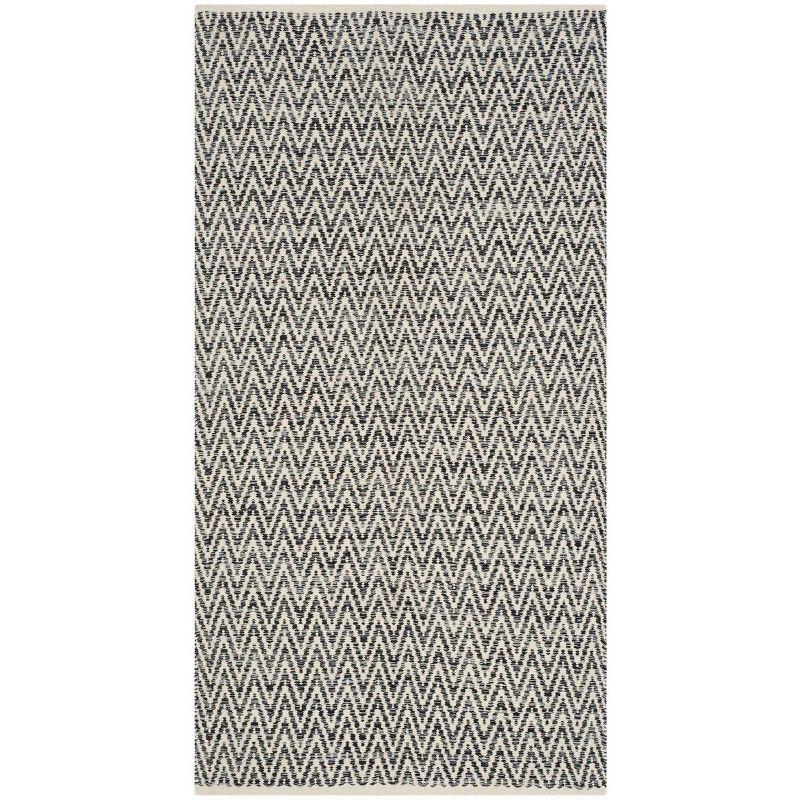 Montauk MTK411 Hand Woven Indoor Accent Rug - Ivory/Dark Grey - 3'x5' - Safavieh.