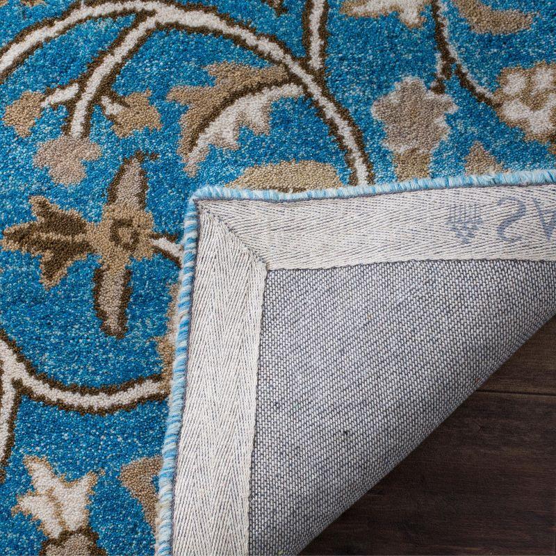 Bella BEL673 Hand Tufted Area Rug - Blue/Taupe - 5'x5' - Safavieh.