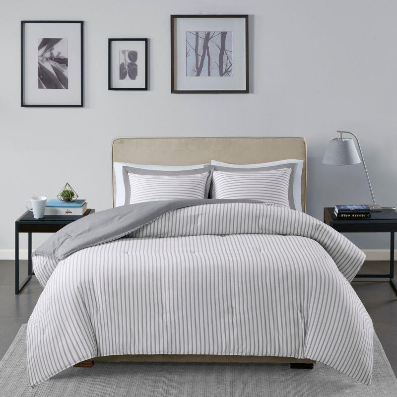 Gray King Reversible Down Alternative Comforter Set