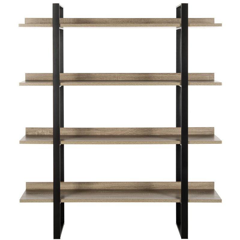 Belgium-Inspired Oak & Black Iron 4-Tier Etagere