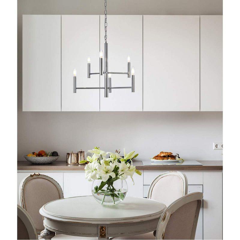 Elegant Lighting Carmella 6 lights pendant in chrome