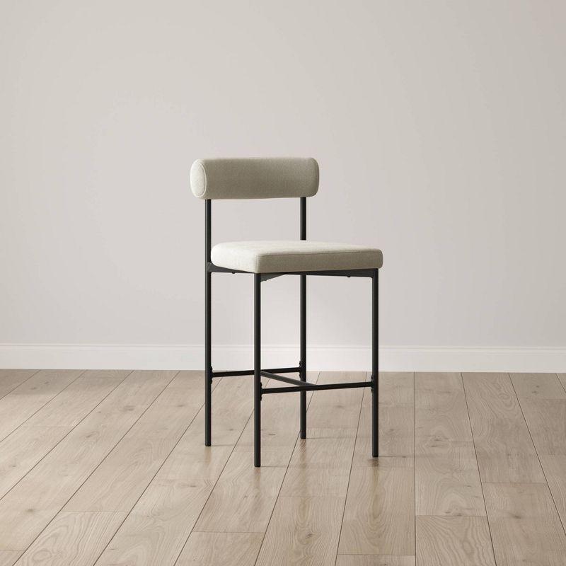 Dahlia Upholstered Counter Stool with Metal Frame