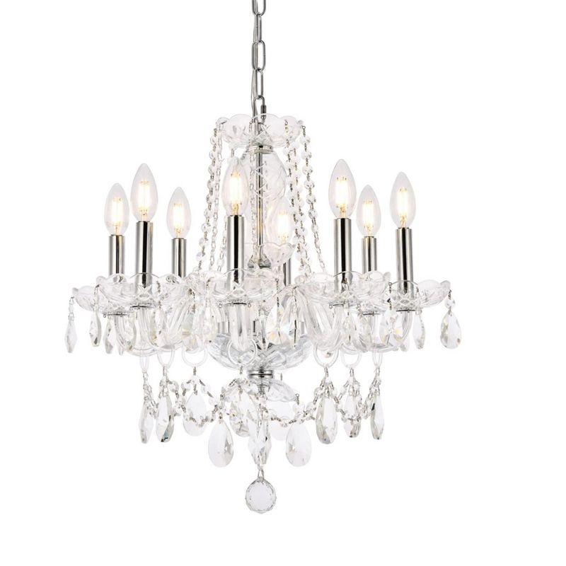 Elegant Lighting Princeton 8 light Chrome Chandelier Clear Royal Cut Crystal