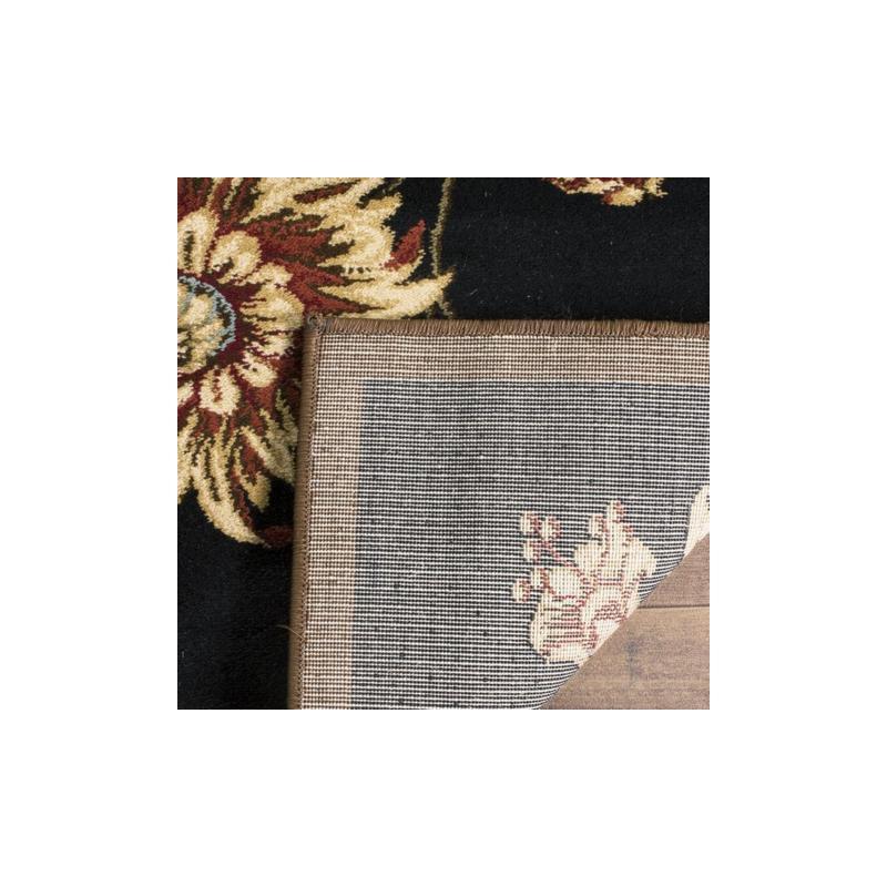 Lyndhurst LNH552 Power Loomed Area Rug - Black/Multi - 5'3"x7'6" - Safavieh