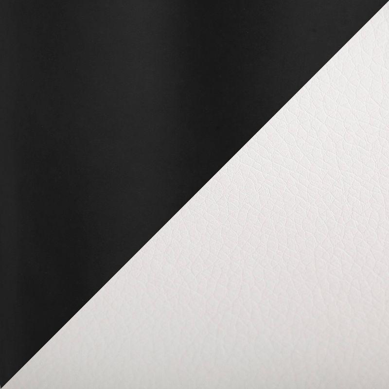 Set of 2 Daniella Metal Faux Leather Barstools Black/White - LumiSource: Upholstered, Fixed Height, Foam Filled