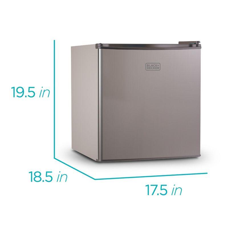 BLACK+DECKER BCRK Series 1.7 cu. ft. Freestanding Mini Fridge with Freezer