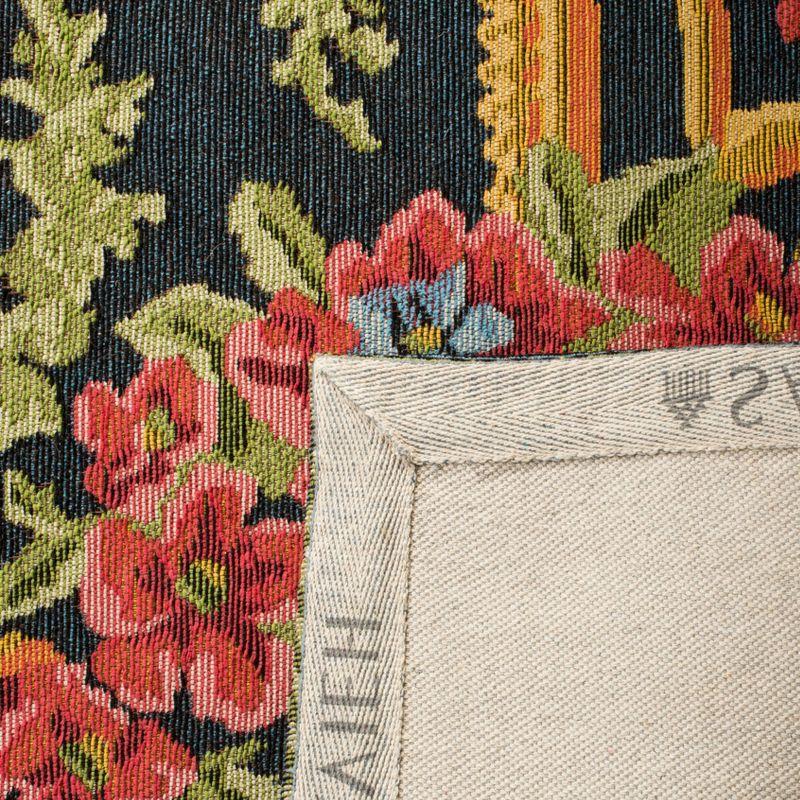 Classic Vintage CLV112 Power Loomed Area Rug - Black/Rose - 6'x9' - Safavieh.