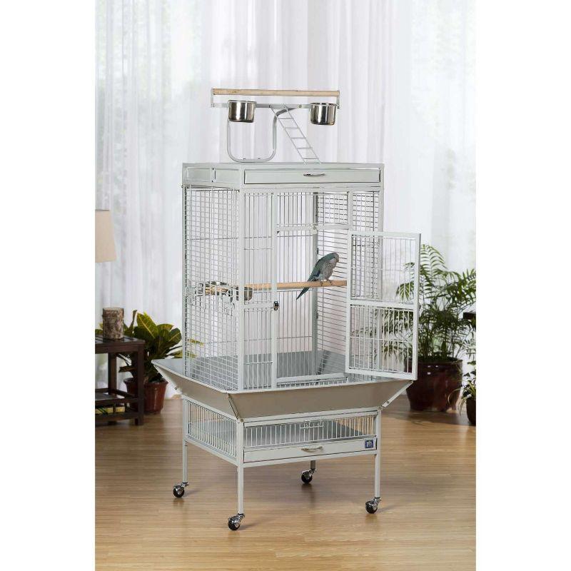 Prevue Pet Products Wrought Iron Select Bird Cage Pewter Hammerstone 3151BLK