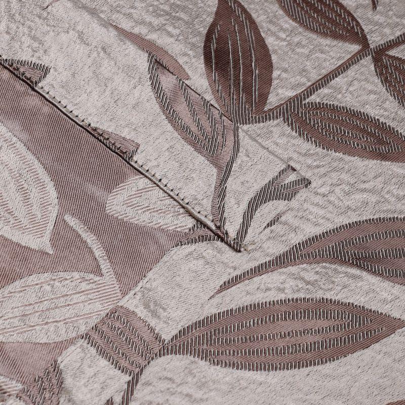 Modern Bohemian Leaves Room Darkening Semi-Blackout Curtains, Set of 2, 52"x63", Espresso - Blue Nile Mills