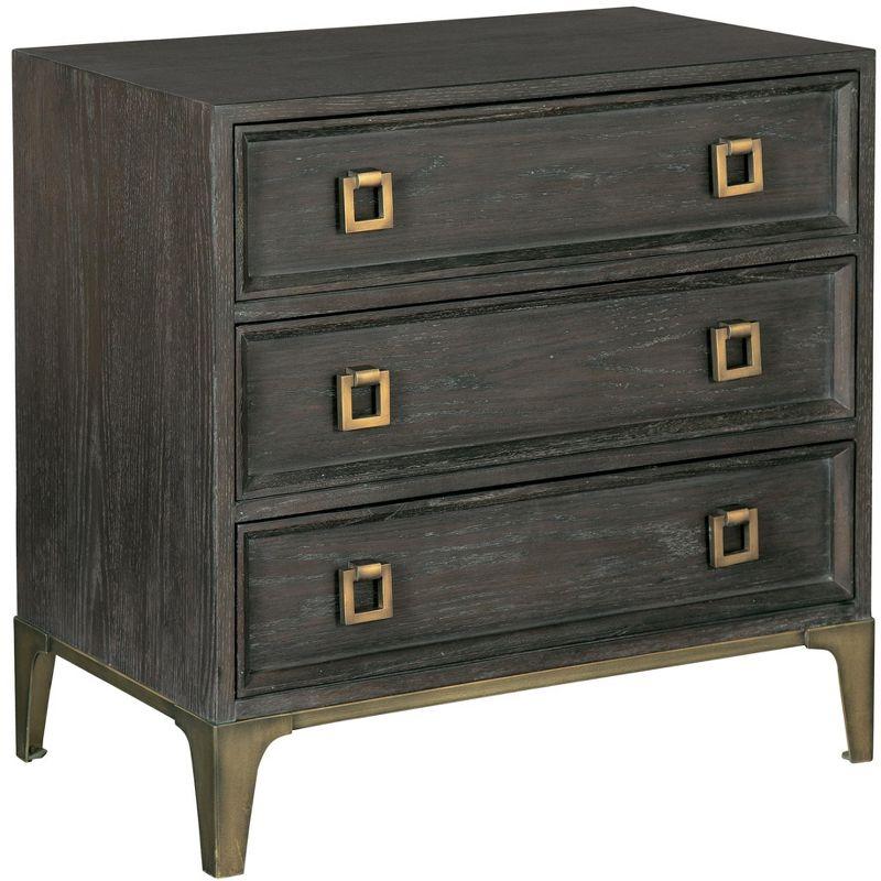 Aryo Triple Drawer Nightstand, Edgewater Finish