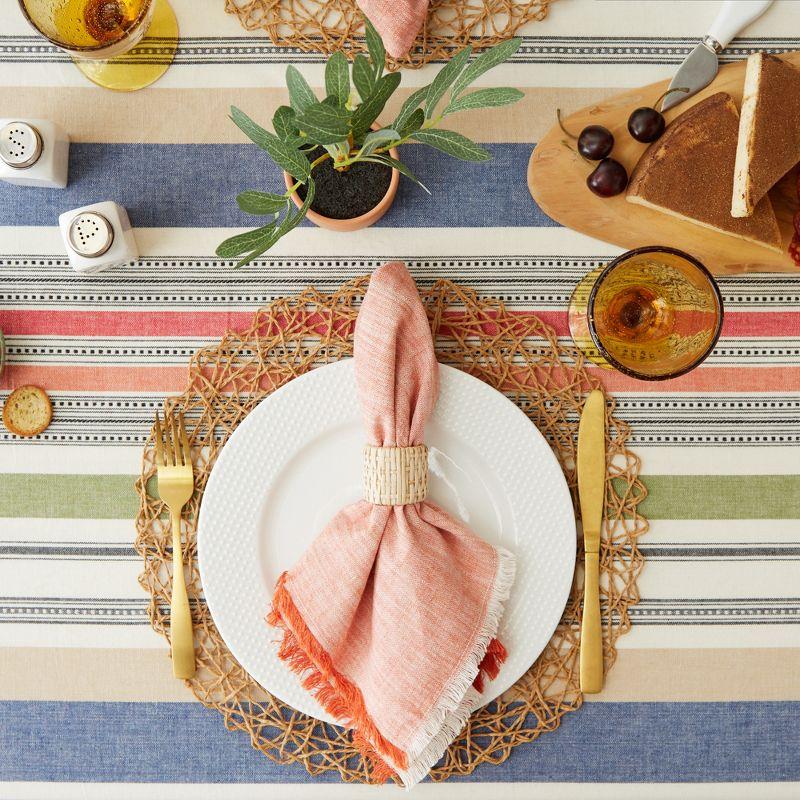 Design Imports  Stripe Tablecloth, Warm Stripe, 60X104"
