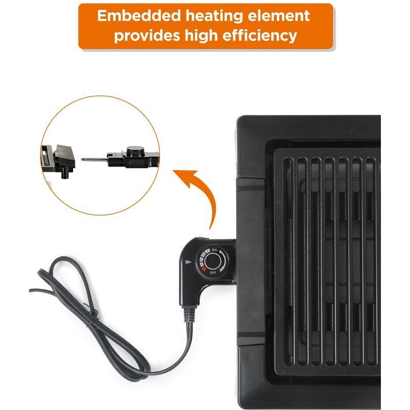 Commercial Chef COMMERCIAL CHEF Indoor Grill for Countertop Electric Grill with Adjustable Temperature Control