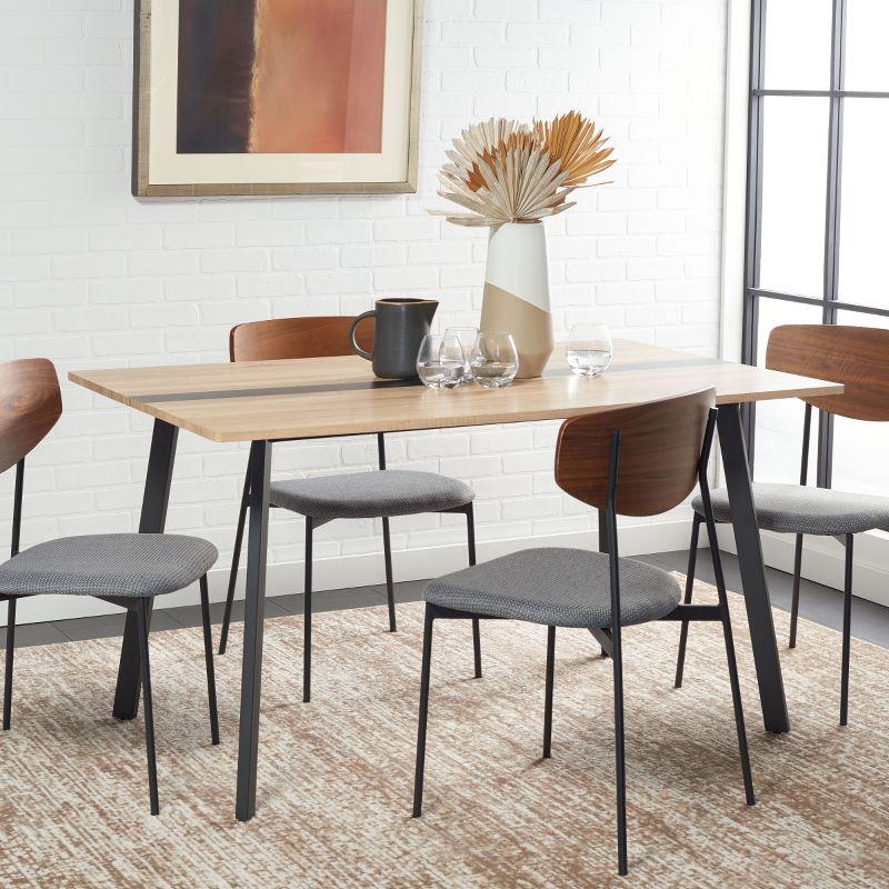 Leith Dining Table - Natural/Black - Safavieh