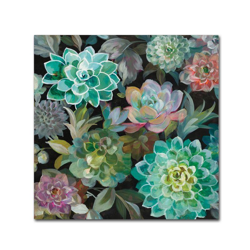 Trademark Fine Art -Danhui Nai 'Floral Succulents v2 Crop' Canvas Art