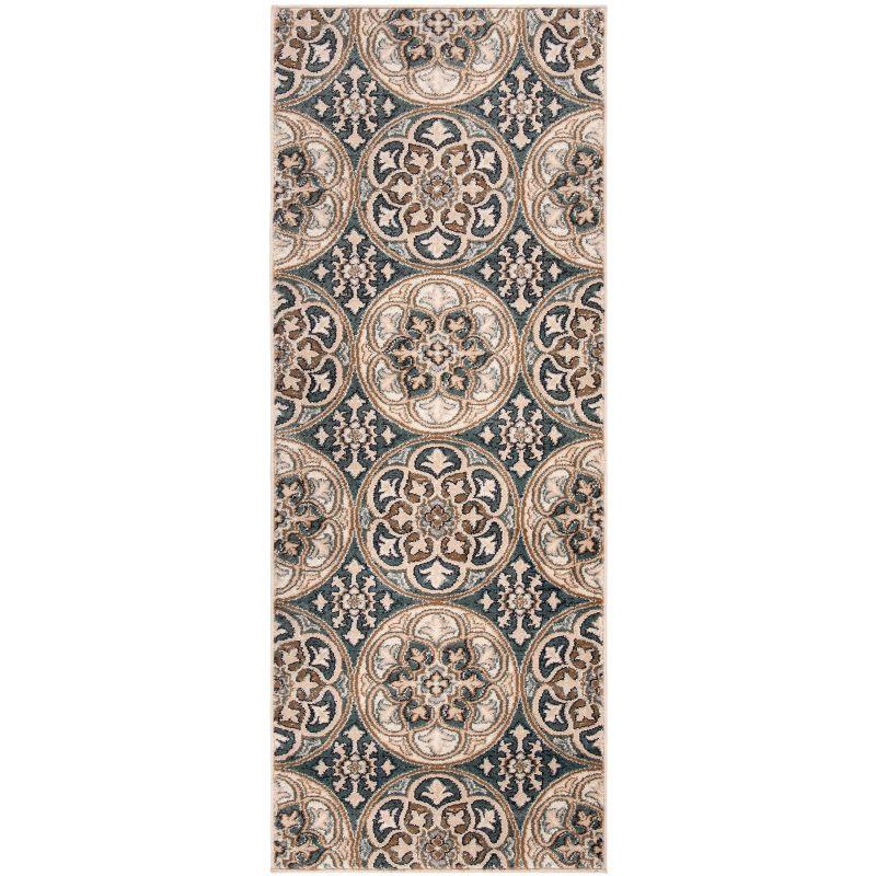 Lyndhurst LNH341 Power Loomed Runner Rug - Slate Blue/Beige - 2'3"x6' - Safavieh