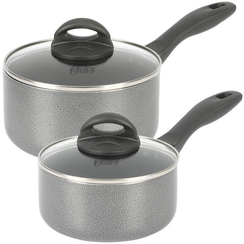 Oster 10 Piece Non Stick Cookware Set in Charcoal Grey