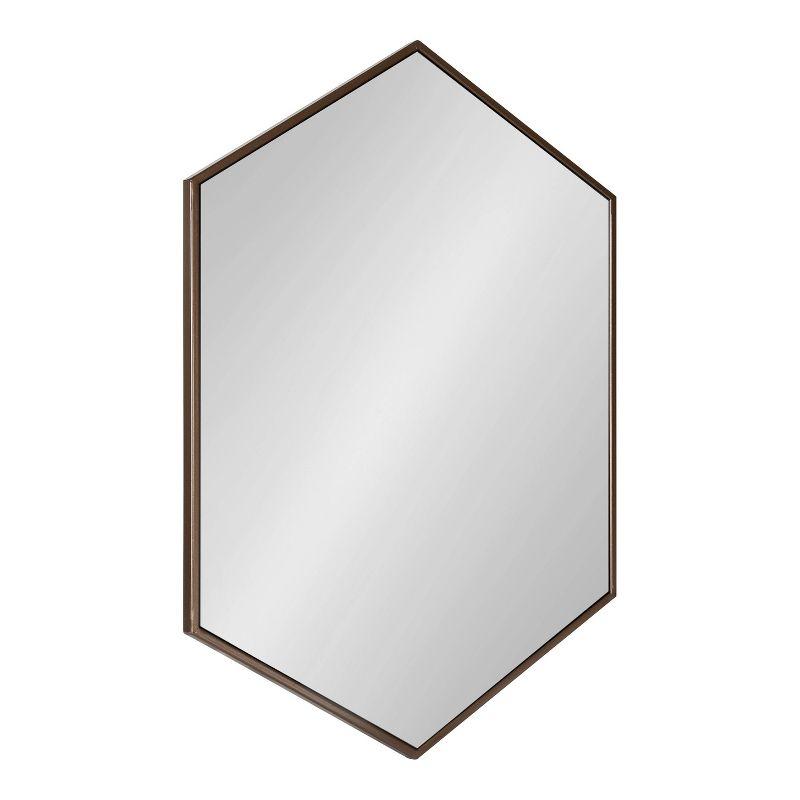 Geometric Bronze Hexagon Full Length Wall Mirror 31"x22"