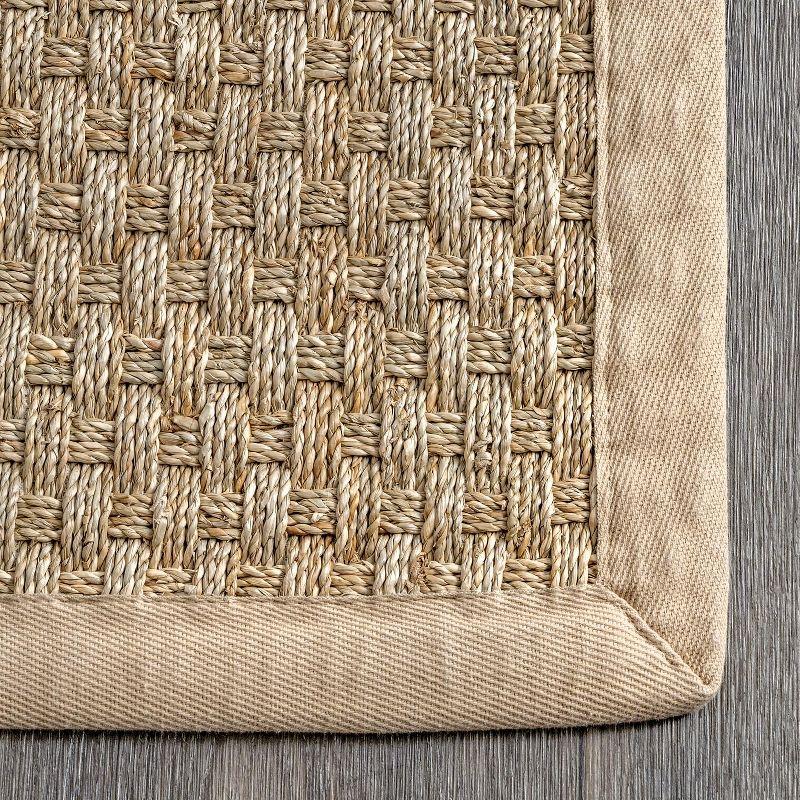 Nuloom Hesse Checker Weave Seagrass Indoor Area Rug, 2' 6" x 4', Natural